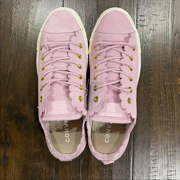 Converse CTAS Low Ox Frilly Thrills Suede Sneaker - Picture 9 of 9